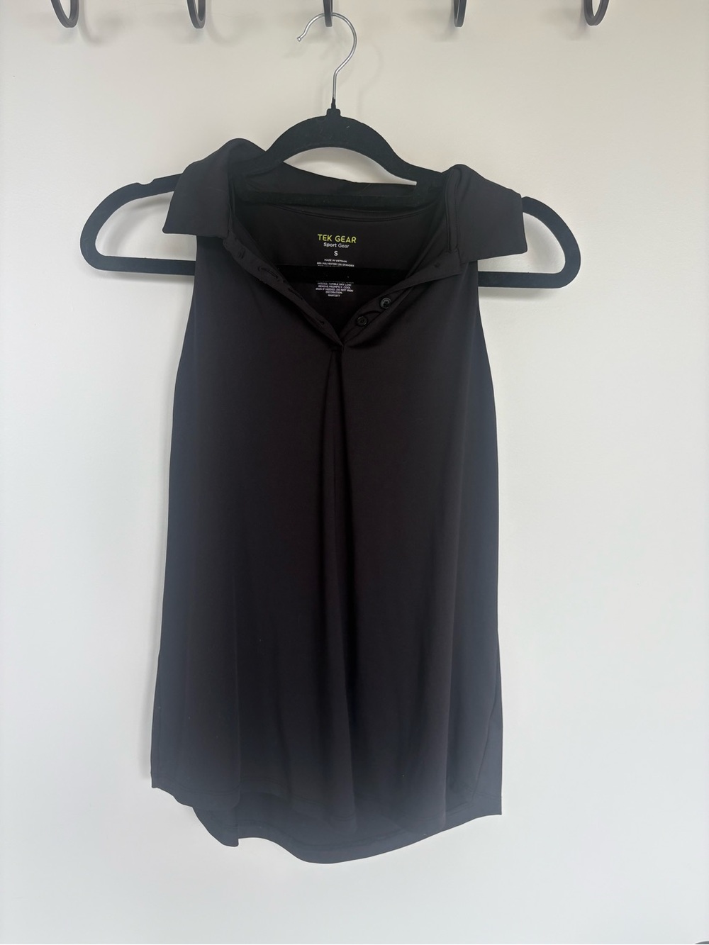 tek gear Black Sleeveless Collared Polo Camisole